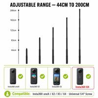 Support de toit de voiture à 5 ventouses 2026 + support invisible de 2 m pour vue à la troisième personne pour Insta360 X4 X3 X2 One X FPV Vlog – Pas de drone nécessaire