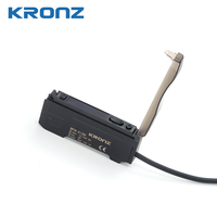 Capteur à fibre optique numérique KRONZ, LED rouge 630 nm avec sortie NPN/PNP, réponse rapide 50, 12-24 VDC pour détection de précision