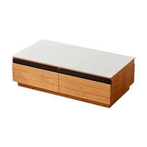 You Rong Coffee Table Nordic Solid Wood Stone <b>Top</b> Modern Large <b>Cherry</b> Wood Japanese Style Living Room Table - Product Image 5