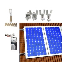 Kit de fixation solaire pour toit en aluminium Solar Master, rail, pince, pied en L pour panneau photovoltaïque
