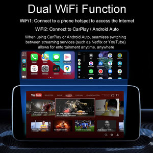 Boîtier AI double Wi-Fi OEM pour voiture avec CarPlay sans fil, Netflix et <span class=keywords><strong>YouTube</strong></span> pour Android <span class=keywords><strong>Auto</strong></span> – Accessoires automobiles - Product Image 3