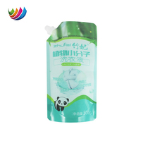 Sac d'emballage de savon liquide de nettoyage de vêtements personnalisé pochette en plastique laminé debout avec bec verseur 500g sac de détergent à lessive