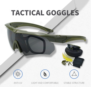 DF1215 Lunettes tactiques balistiques EDS avec verres interchangeables, lunettes de soleil HD pour le tir, lunettes balistiques pour usage tactique - Product Image 2