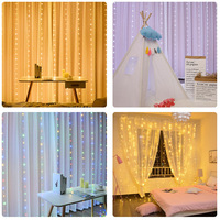 3*3M 300LEDs Kupferdraht-Lichtervorhang für Feiertage, Hochzeiten, Außendekoration zu Weihnachten mit IP44-Schutzklasse