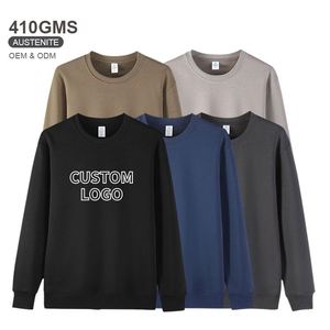 Pull en coton épais à col rond pour homme, 410 GSM, chaud et lourd, unisexe, décontracté, confortable, vêtement de détente - Product Image 2