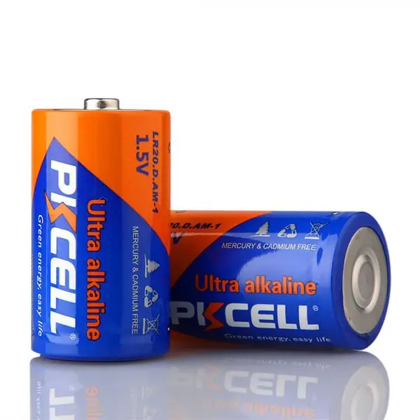 PKCELL-Batería alcalina de larga duración d lr20 am1 1,5 v, alta calidad