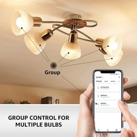 Ampoule LED intelligente Tuya Wifi de haute qualité, économie d'énergie, contrôle par application, ampoule LED intelligente à tête plate, lumière naturelle
