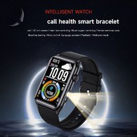 Montre connectée G50 avec lampe torche, moniteur de fréquence cardiaque, écran IPS carré de 1,57 pouce, étanche IP67, application Android, bracelet sport H magnétique