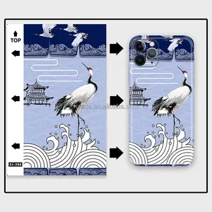 Grúa blanca antiarañazos, pegatina de vidrio templado, protector de teléfono móvil, <span class=keywords><strong>piel</strong></span> <span class=keywords><strong>dorada</strong></span> en la parte delantera - Product Image 1