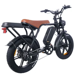 Bicicleta elétrica off road 20"*4.0 pneu gordo Ebike 250w/750w/1000w motor e bicicleta elétrica suspensão total e-bike OUXI V8 H9