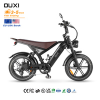 Bicicleta Eléctrica de Montaña OUXI GT20 con Llantas Gruesas, para Adultos, con Frenos de Disco, Batería de Litio de 48V 15AH, Almacén en la UE