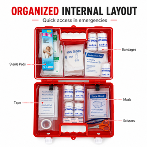 Botiquín de Primeros Auxilios de Pared con Certificación CE DIN13157, Kit Médico de Emergencia <span class=keywords><strong>para</strong></span> Oficina y Lugar de Trabajo - Product Image 3