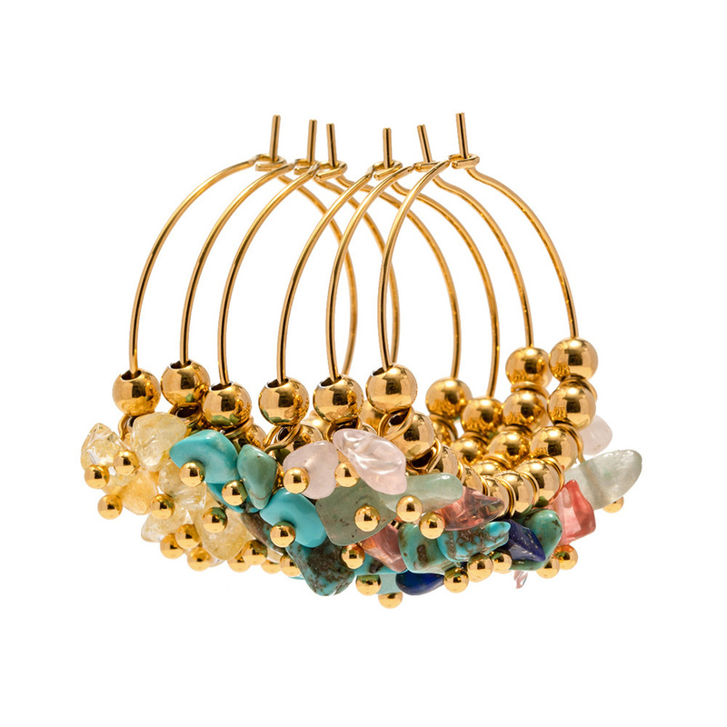 Fashion Jewelry Rose Glass Stone Statement