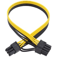 Kabel Daya Cantell 0.2M USB Tipe 6-Pin 8-Pin Berlapis PVC untuk GPU CPU Kartu Grafis Kabel Ekstensi PCI-E Kabel Kartu Video