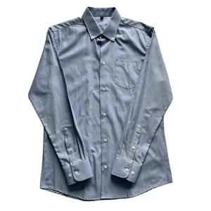 일반 사용자 정의 작업 긴 소매 정장 착용 옥스포드 소재 의류 남성 셔츠