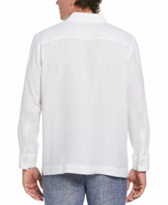 <span class=keywords><strong>Camisa</strong></span> <span class=keywords><strong>Guayabera</strong></span> de lino 100% <span class=keywords><strong>blanca</strong></span> personalizada para hombre de <span class=keywords><strong>manga</strong></span> <span class=keywords><strong>larga</strong></span> con bolsillo - Product Image 2