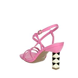 Sandales à talons Menbur Donna, fuchsia, à lanières, avec bride à la cheville, bout carré, talon haut - Product Image 2