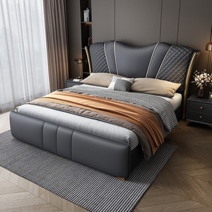 <span class=keywords><strong>Letto</strong></span> Imbottito Trapuntato di Lusso Bianco con Finiture in Metallo Dorato - Disponibile su Misura e in Vari Colori - Product Image 2