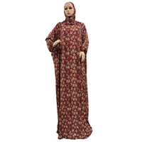 2022 NOUVEAU Vêtement de Prière pour Femmes Musulmanes, Hijabs Fleuris, Jilbab Turco-Africain, Robe de Culte avec Chapeau, Islam Arabe, Kaftan Robe Ramadan