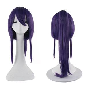Premium Kazuma Soma A3 parrucca Cosplay lunga lavanda viola capelli con coda di cavallo per gli uomini sintetica Cosplay parrucca - Product Image 1
