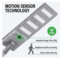 Lampu Jalan Tenaga Surya LED dengan Sensor Gerak PIR Cerdas, Rating IP65, Sudut Sinar 120 Derajat, Garansi 5 Tahun, All in One untuk Jalan Raya dan Lapangan