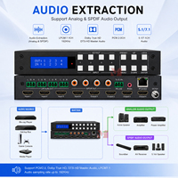 Conmutador de Matriz HDMI 4x4 4K60Hz, 4 Entradas 4 Salidas con Extracción de Audio HDMI 2.0/1.4 con RS232 IR