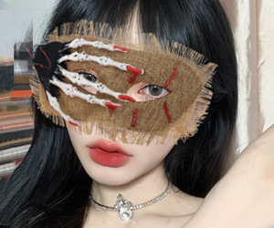 Masque de mascarade d'horreur en plastique pour Halloween adulte squelette main bricolage couvrant les yeux sérigraphié accessoires de déguisement de Cosplay habiller - Product Image 1