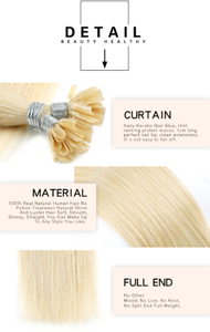 ต่อผมแท้ Utip แบบเวอร์จิ้น เรมี่  เคราตินบอนด์  ไฮไลท์สีบาเลยาจ  สีพีอาโน สำหรับร้านทำผมมืออาชีพ  ขายส่งสำหรับร้านค้า - Product Image 3