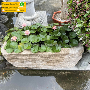 Giardino paesaggistico decorazione Design naturale vecchia pietra materiale antico acqua trogolo ciotola vaso fioriere per la vendita - Product Image 5