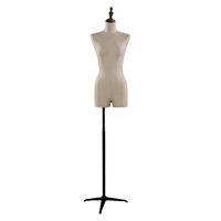Maniquí de Fibra de Vidrio de Medio Cuerpo Femenino, Torso de Exhibición de Alta Gama, Ajustable y Duradero para Exhibición de Ropa