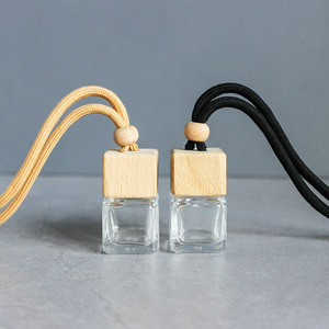 8ml Empty Transparent Bottle with Wooden Lid Perfume Bottle - Essential Oil <strong>Diffuser</strong> Air Freshener Container for <strong>Car</strong> - Product Image 1