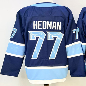 Camisetas de Hockey Cosidas para Hombre # 21 Brayden Point # 86 Nikita Kucherov # 91 Stamkos # 77 <span class=keywords><strong>Victor</strong></span> Hedman # 88 Vasilevskiy # 59 Guentzel - Product Image 5