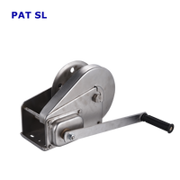 Treuil à main à frein automatique de qualité supérieure 2600LBS, treuil marin en acier inoxydable 304 pour treuil de bateau de mer
