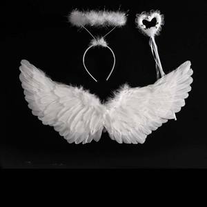 2022 Enfants Halloween Noël Blanc 3pcs <span class=keywords><strong>Halo</strong></span> Ange Plume Angle Ailes CARR-043 - Product Image 2