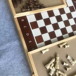 Table de puzzle en bois 21 pièces, tableau de jeu multifonctionnelle, règle de <span class=keywords><strong>dames</strong></span> - Product Image 2