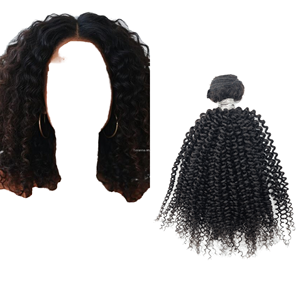 Ventes en gros de tissages humains Remy afro bouclés mongols, vague d'eau, indiens 4A 4B 4C, double trame à la machine, toutes les couleurs, adaptés aux extensions - Product Image 1