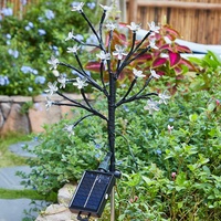 Lampu Taman Tenaga Surya Little Sun Lampje 20 LED Bunga Lampu Cabang Bertenaga Surya 40 Jam Pencahayaan IP54 untuk Penggunaan Lanskap dan Kantor