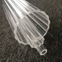 Cylindre de réservoir rond en plastique PMMA, Tube en acrylique transparent en forme de fleur, pour éclairage au hall d'entrée d'hôtel