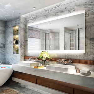 Hotel decorativo pared inteligente LED espejo de baño con altavoz de música - Product Image 2
