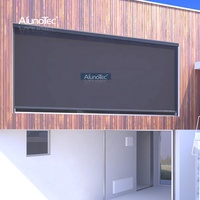 Alphalunotec — rideau Vertical, auvent pare-soleil manuel, en tissu de sécurité, avec fermeture éclair, store à roulettes pour l'extérieur
