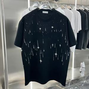 Camisetas de Hombre de Alta Calidad 2025, Diseño de Estrella Fugaz con Diamantes, Estilo Casual y Deportivo para Exteriores - Product Image 1