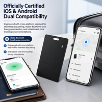 Traceur GPS intelligent ultra-fin et localisateur double système universel format carte pour Apple et Android