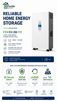 Batterie de stockage solaire hybride hors réseau Fuxile FXX-512-300-YFD, au sol, LiFePO4, 51,2 V, 300 Ah, 15,36 kWh, CAN/RS485, 6000 cycles