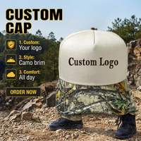 Gorra de Béisbol de 5 Paneles con Visera Plana, Bordado Personalizado OEM, Diseño Vintage de Dos Tonos, Gorra de Lona Lisa para Deportes al Aire Libre