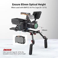   Plaque de base universelle LWS compatible avec les cages pour appareils photo reflex numériques et hybrides, livrée avec deux pinces pour tiges de 15 mm - 3357