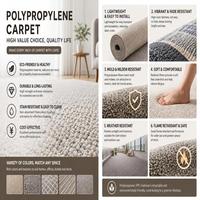 Tapis d'intérieur/extérieur personnalisés en polypropylène de luxe moderne, sur mesure, OEM/ODM, tapis design personnalisé, usage résidentiel, vente en gros