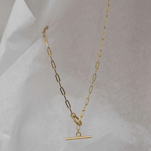 Mode Sieraden 925 Sterling Zilver 18K Verguld Verstelbare Ot Paperclip Chunky Ketting Ketting Voor Vrouwen - Product Image 2