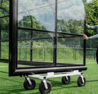 Bancada Deportiva Elíptica de Aluminio Resistente, de Dos Niveles, con Cubo de PP, Plegable, Resistente a la Intemperie, Refugio Portátil para Equipos de Fútbol