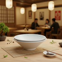 Bol à ramen rond blanc en mélamine de 7,7 pouces, impression personnalisée OEM, neuf