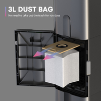 Aspirateur de moquette vertical à écran tactile LED automatique et silencieux pour la maison avec station de base